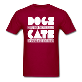 Cats And Dogs - White - Unisex Classic T-Shirt - dark red