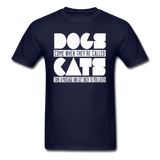 Cats And Dogs - White - Unisex Classic T-Shirt - navy