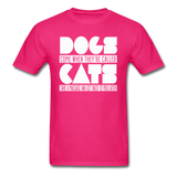 Cats And Dogs - White - Unisex Classic T-Shirt - fuchsia