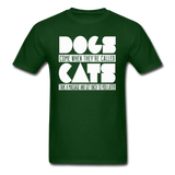 Cats And Dogs - White - Unisex Classic T-Shirt - forest green