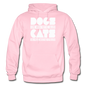 Cats And Dogs - White - Gildan Heavy Blend Adult Hoodie - light pink