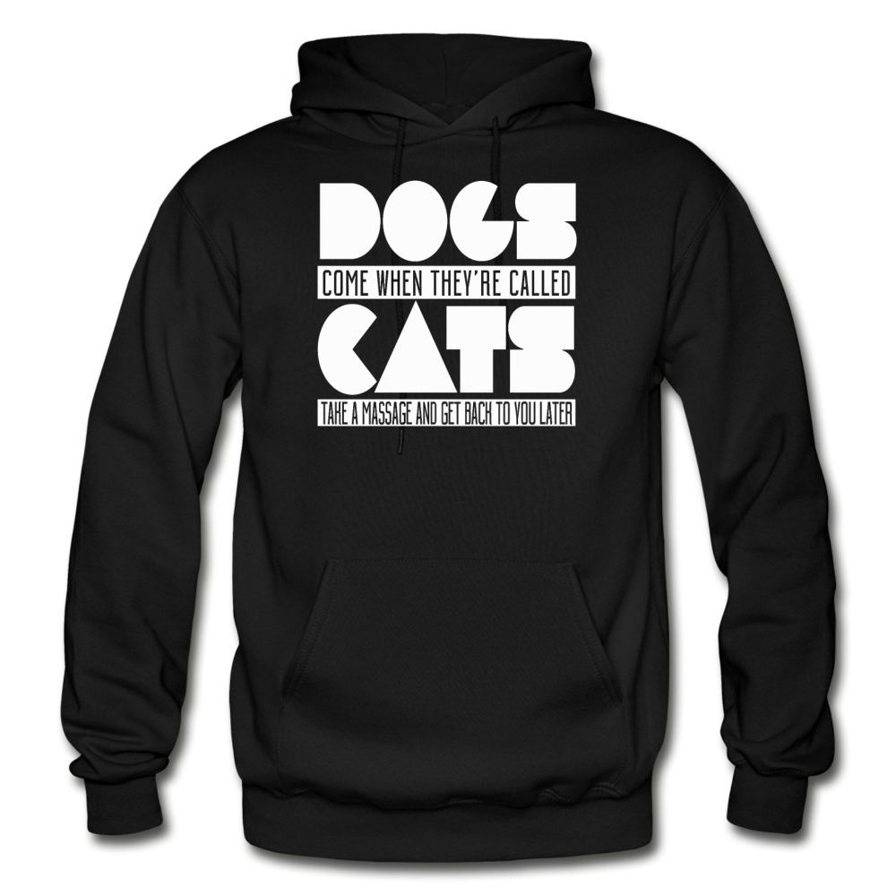 Cats And Dogs - White - Gildan Heavy Blend Adult Hoodie - black