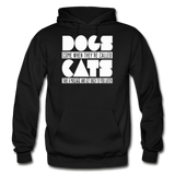 Cats And Dogs - White - Gildan Heavy Blend Adult Hoodie - black