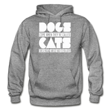 Cats And Dogs - White - Gildan Heavy Blend Adult Hoodie - graphite heather