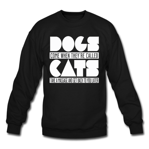 Cats And Dogs - White - Crewneck Sweatshirt - black