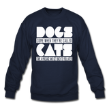 Cats And Dogs - White - Crewneck Sweatshirt - navy