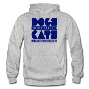 Cats And Dogs - Gildan Heavy Blend Adult Hoodie - heather gray