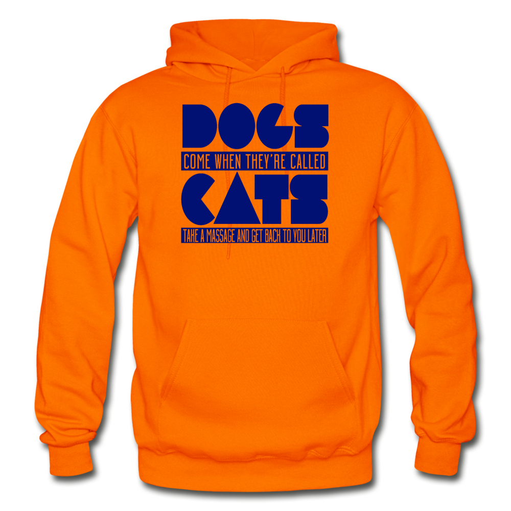 Cats And Dogs - Gildan Heavy Blend Adult Hoodie - orange