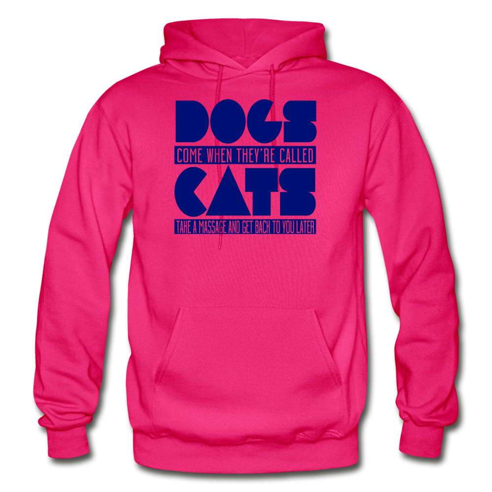 Cats And Dogs - Gildan Heavy Blend Adult Hoodie - fuchsia