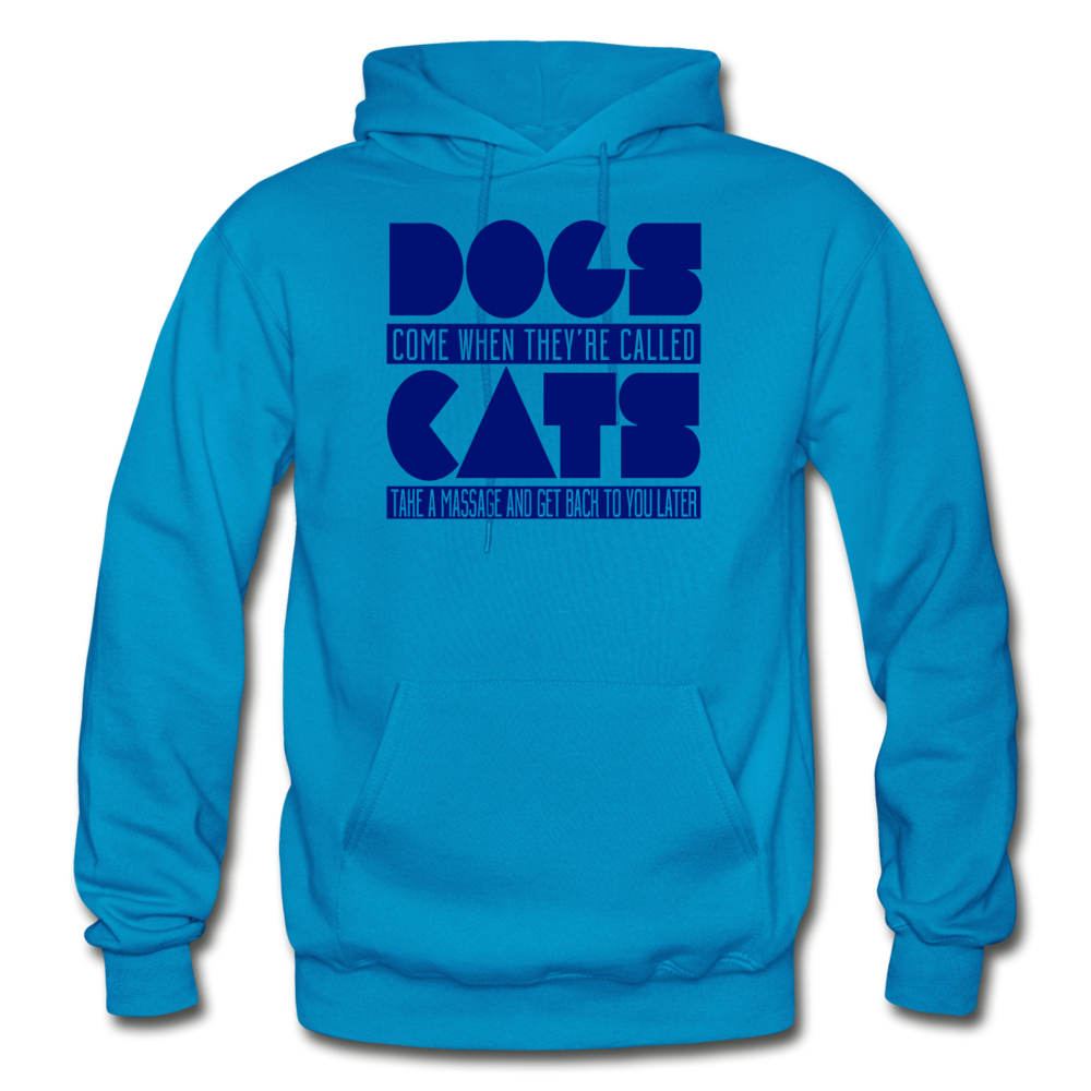 Cats And Dogs - Gildan Heavy Blend Adult Hoodie - turquoise