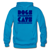 Cats And Dogs - Gildan Heavy Blend Adult Hoodie - turquoise