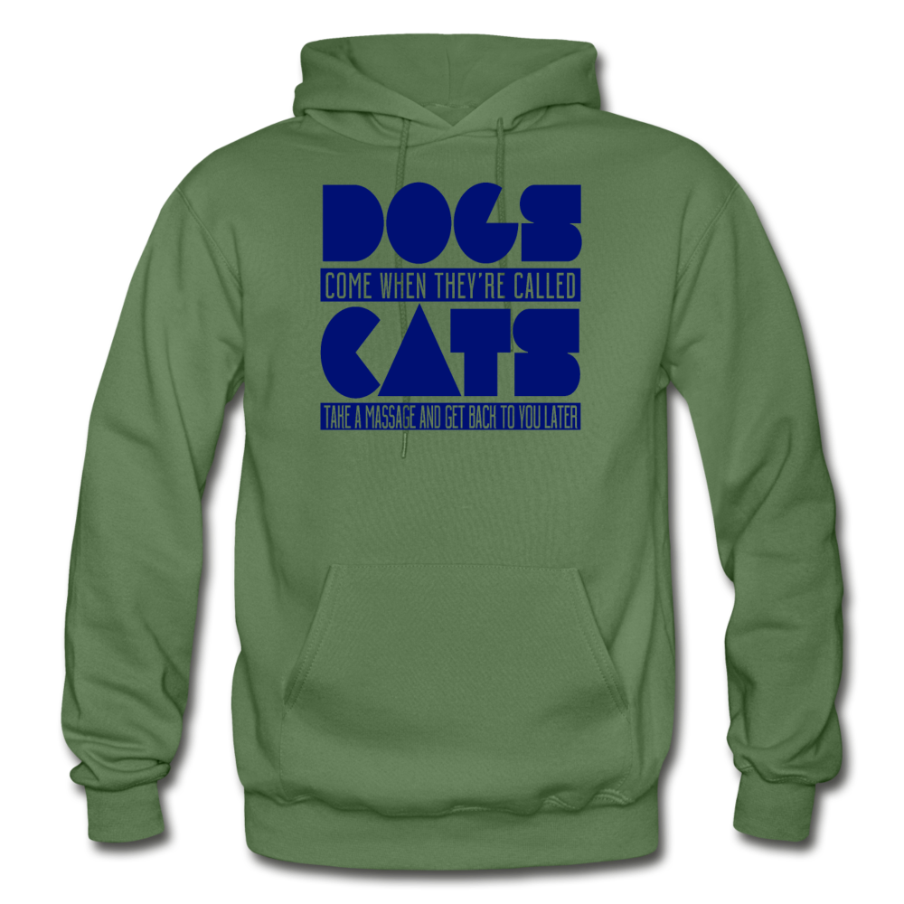 Cats And Dogs - Gildan Heavy Blend Adult Hoodie - military green