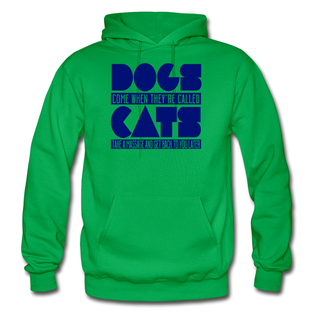 Cats And Dogs - Gildan Heavy Blend Adult Hoodie - kelly green