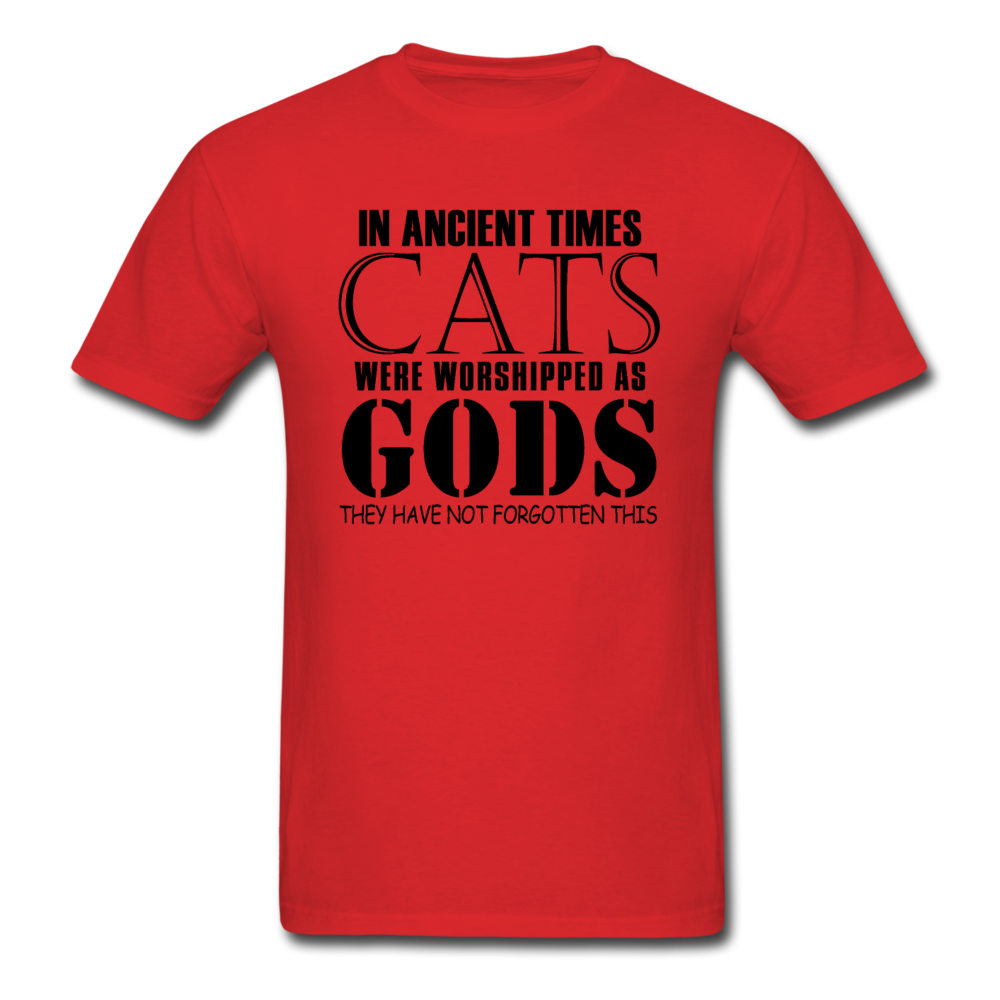 Cats As Gods - Black - Unisex Classic T-Shirt - red