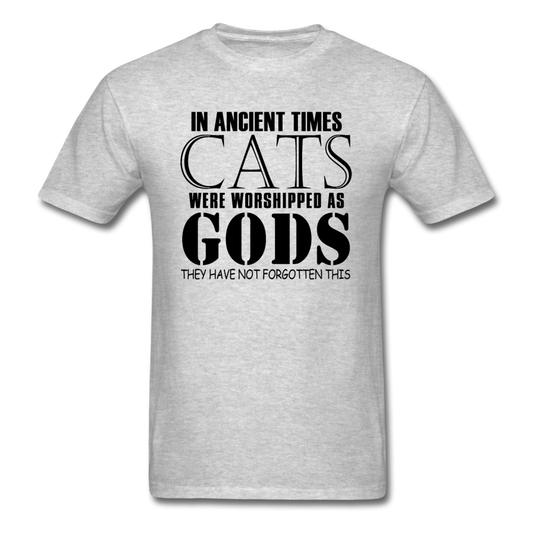 Cats As Gods - Black - Unisex Classic T-Shirt - heather gray