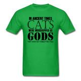Cats As Gods - Black - Unisex Classic T-Shirt - bright green