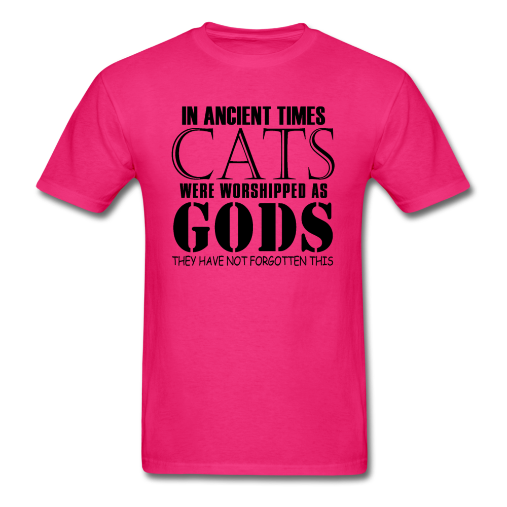 Cats As Gods - Black - Unisex Classic T-Shirt - fuchsia