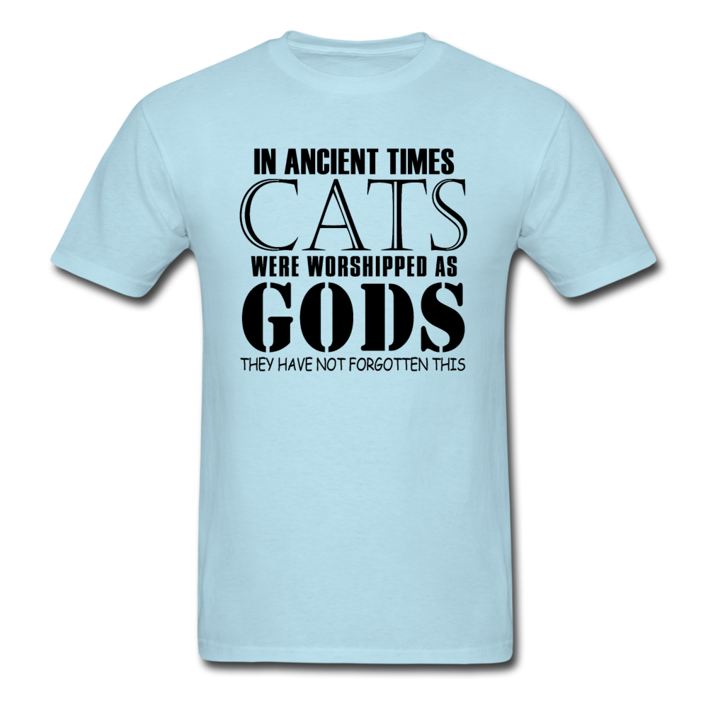 Cats As Gods - Black - Unisex Classic T-Shirt - powder blue