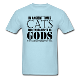 Cats As Gods - Black - Unisex Classic T-Shirt - powder blue