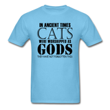 Cats As Gods - Black - Unisex Classic T-Shirt - aquatic blue
