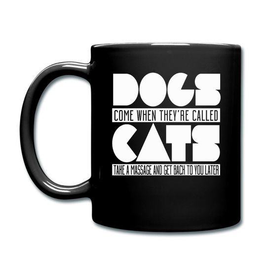 Cats And Dogs - White - Full Color Mug - black