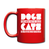 Cats And Dogs - White - Full Color Mug - red