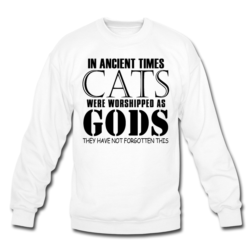 Cats As Gods - Black - Crewneck Sweatshirt - white