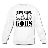 Cats As Gods - Black - Crewneck Sweatshirt - white