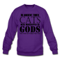 Cats As Gods - Black - Crewneck Sweatshirt - purple