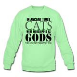 Cats As Gods - Black - Crewneck Sweatshirt - lime