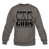 Cats As Gods - Black - Crewneck Sweatshirt - asphalt gray