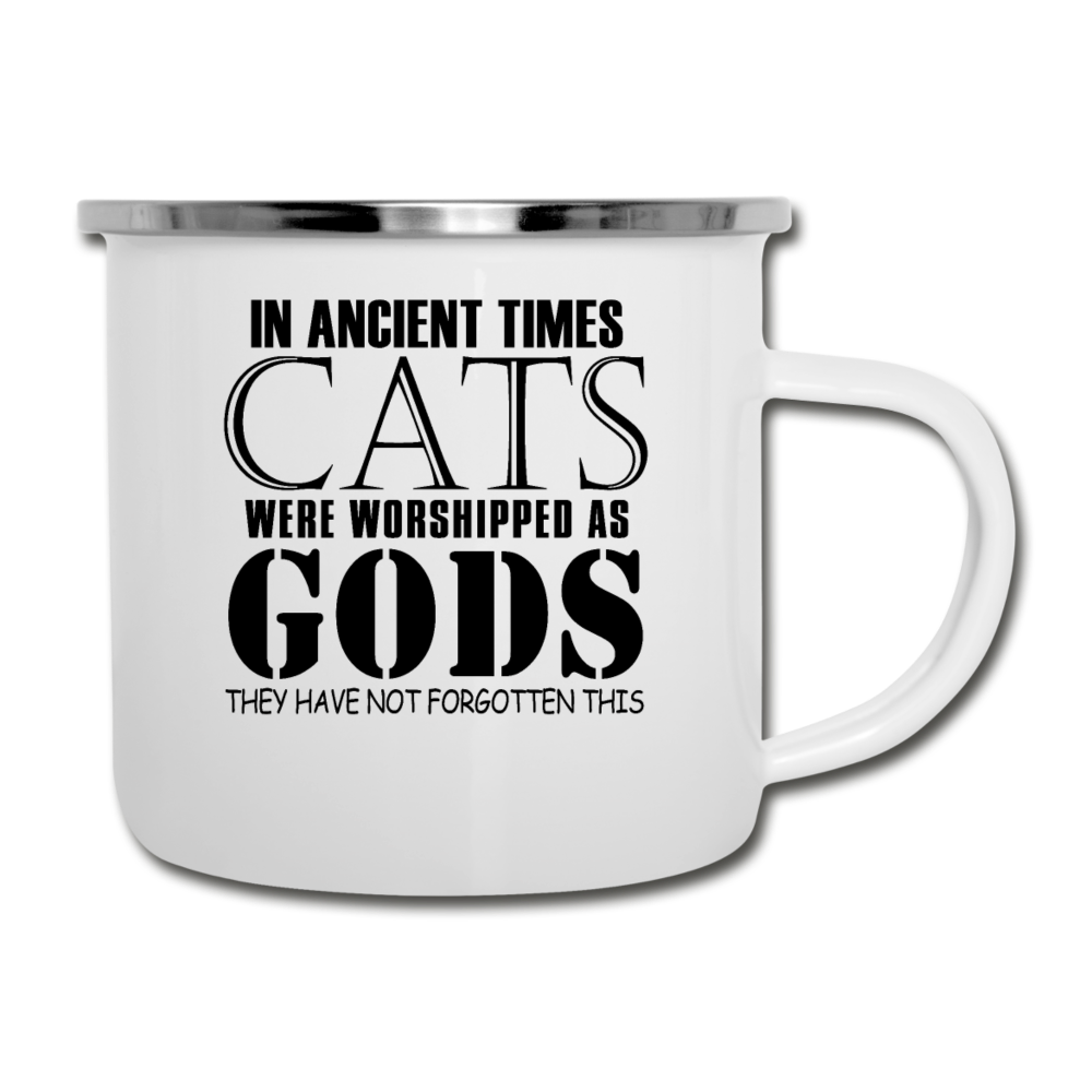 Cats As Gods - Black - Camper Mug - white