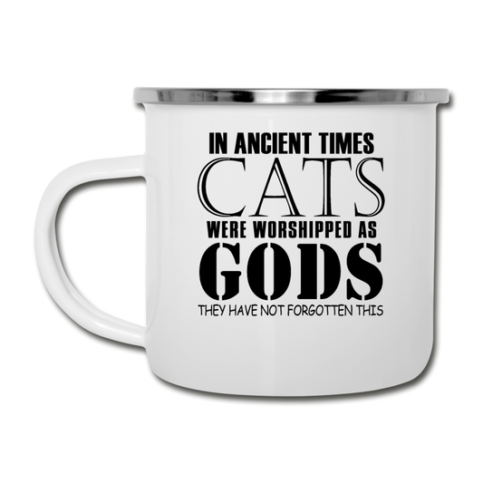 Cats As Gods - Black - Camper Mug - white