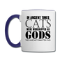 Cats As Gods - Black - Contrast Coffee Mug - white/cobalt blue