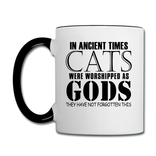 Cats As Gods - Black - Contrast Coffee Mug - white/black