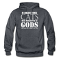 Cats As Gods - White - Gildan Heavy Blend Adult Hoodie - charcoal gray