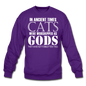 Cats As Gods - White - Crewneck Sweatshirt - purple