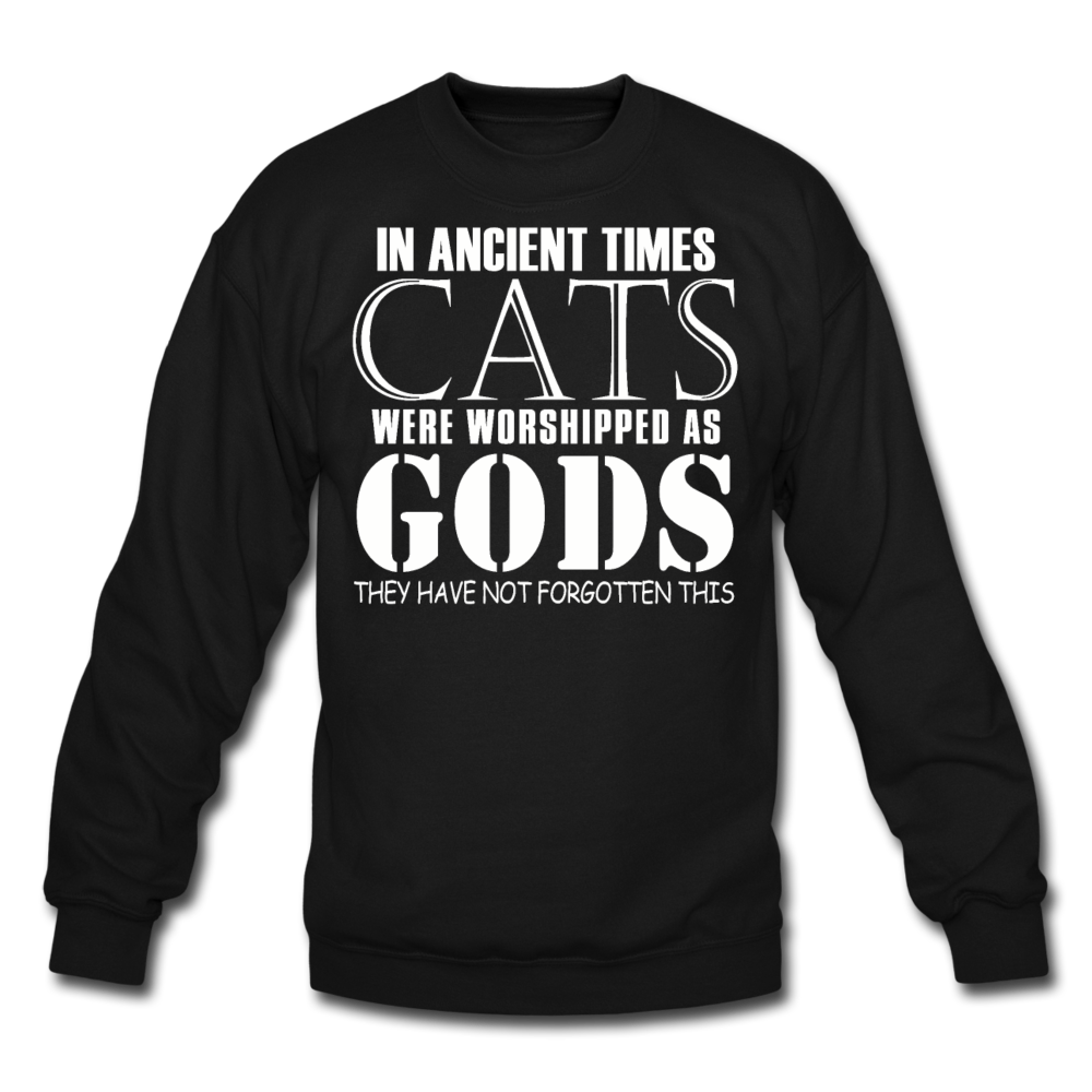 Cats As Gods - White - Crewneck Sweatshirt - black