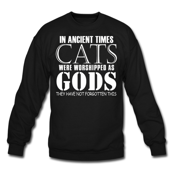 Cats As Gods - White - Crewneck Sweatshirt - black