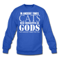 Cats As Gods - White - Crewneck Sweatshirt - royal blue