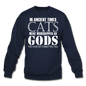 Cats As Gods - White - Crewneck Sweatshirt - navy