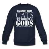 Cats As Gods - White - Crewneck Sweatshirt - navy