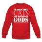 Cats As Gods - White - Crewneck Sweatshirt - red