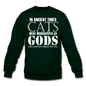 Cats As Gods - White - Crewneck Sweatshirt - forest green