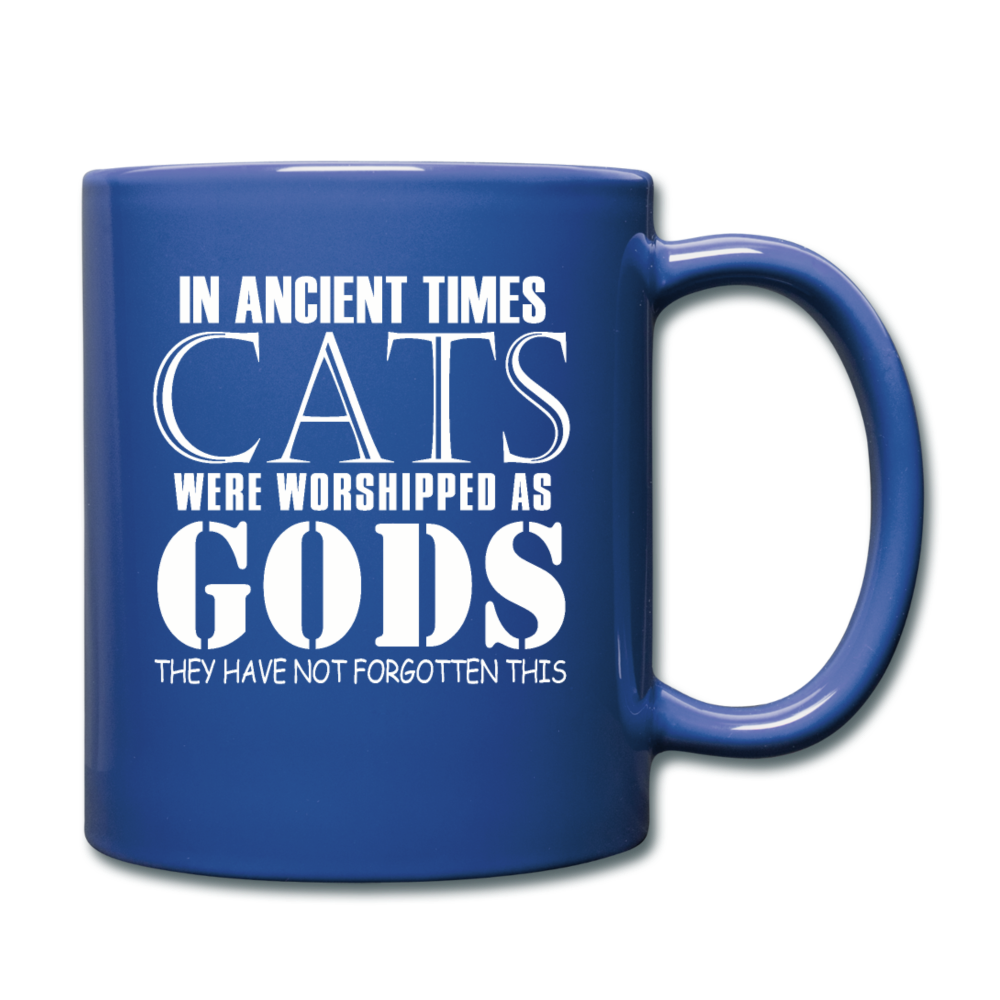 Cats As Gods - White - Full Color Mug - royal blue