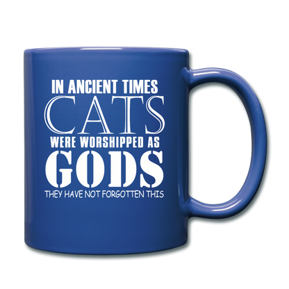 Cats As Gods - White - Full Color Mug - royal blue