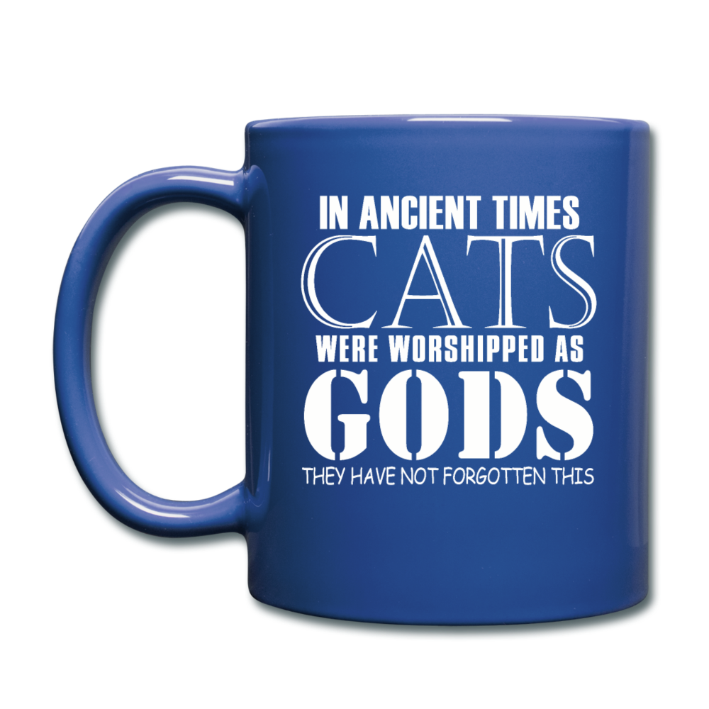 Cats As Gods - White - Full Color Mug - royal blue