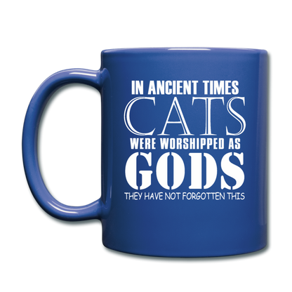 Cats As Gods - White - Full Color Mug - royal blue