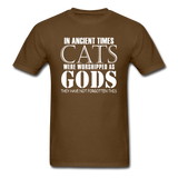 Cats As Gods - White - Unisex Classic T-Shirt - brown