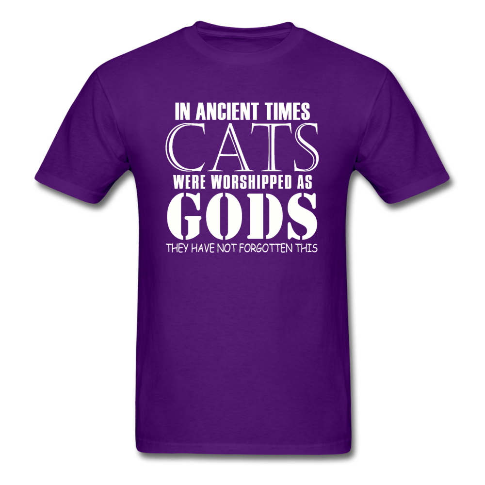 Cats As Gods - White - Unisex Classic T-Shirt - purple